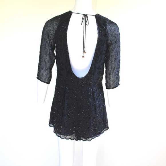 Free People Beaded Romper "Animal Instincts" - Picture 4 of 7